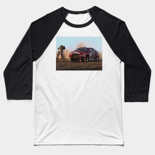 Mitsubishi Lancer Evo X - Rally Cartoon Design Baseball T-Shirt